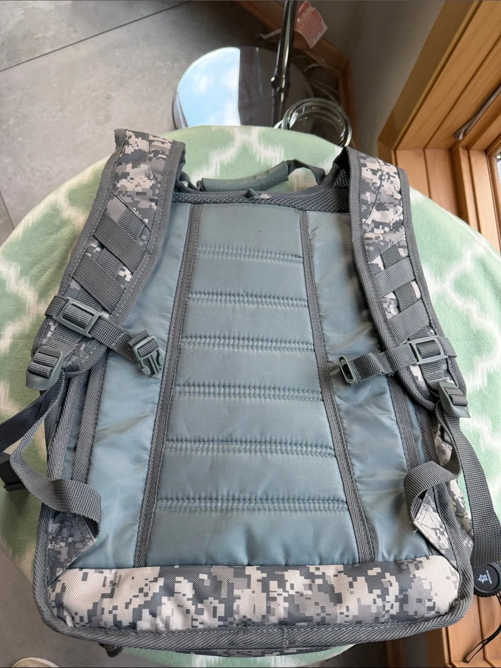 New Digital Camo Tactical Backpack - Gray, National Guard Emblem